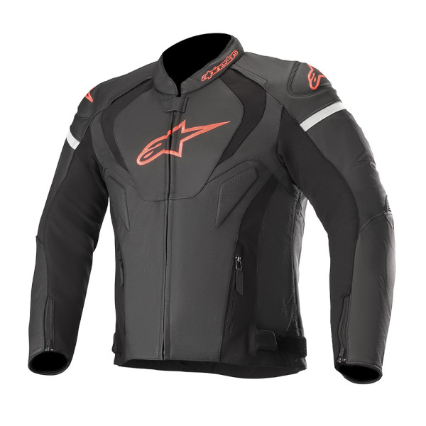 Alpinestars Alpinestars Jaws V3 Leather Jacket Black/Red/Fluo